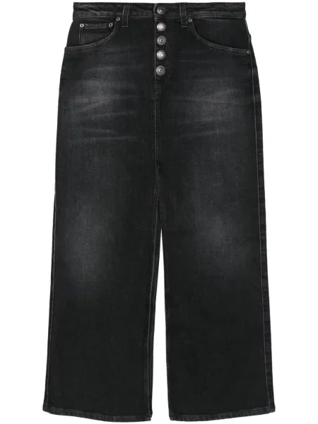 Fustă din denim Dondup până la genunchi negru