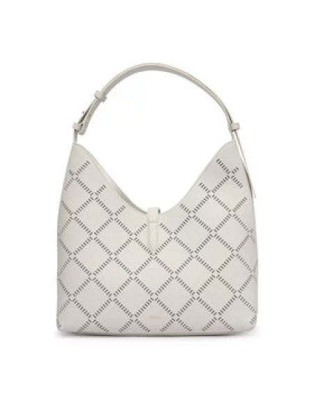 Bőr shopper táska Furla bézs