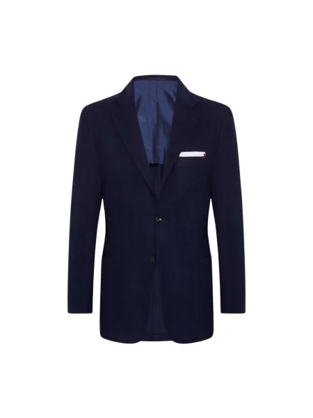 Garnitur Kiton wełniany niebieski