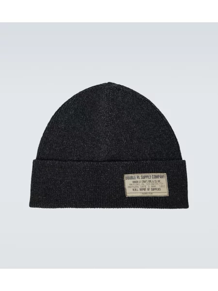 Плетена шапка с козирки Rrl синьо