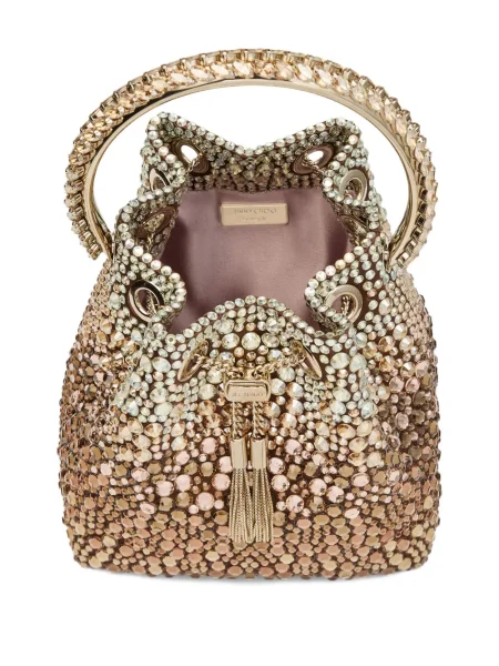 Geantă Jimmy Choo de cristal auriu