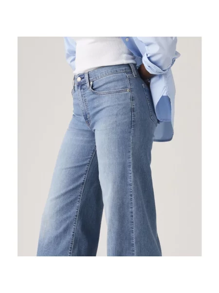 Levi's jeansy HR WIDE LEG niebieskie