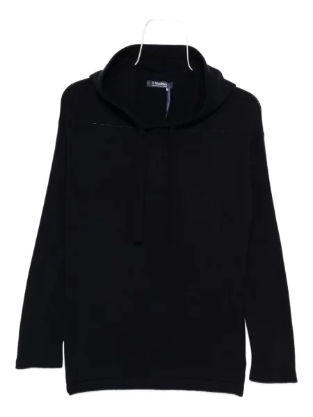 Hanorac cu glugă 's Max Mara de lână albastru