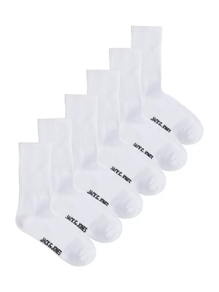 JACK & JONES Nogavice JACNOLAN črna bela