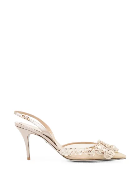 Pantofi cu toc Rene Caovilla cu model floral cu aplicații