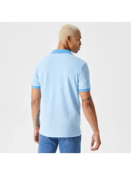 Классическое поло Lacoste голубое