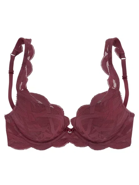 NUANCE Sutien vin roșu