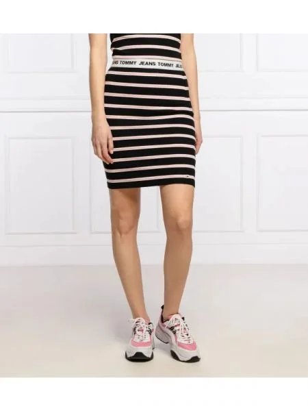 Tommy Jeans Fustă negru