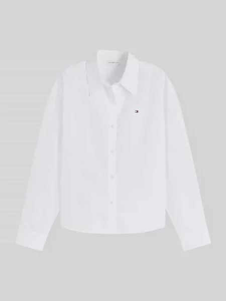 Koszula z długim rękawem z czystej bawełny o kroju regular fit Tommy Hilfiger biała