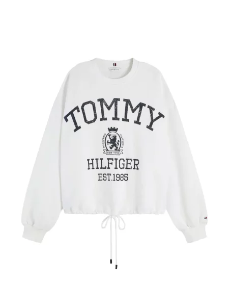Pulover Tommy Hilfiger cu imagine cu cordon alb