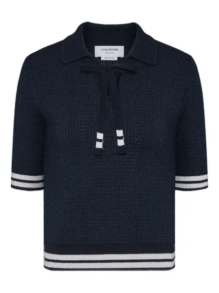 Polo Thom Browne cu dungi albastru