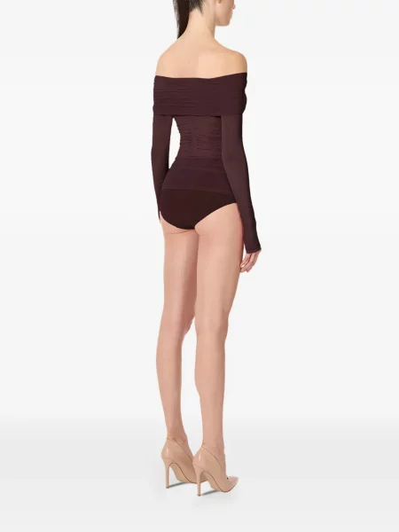 Top Wolford drapat lung violet