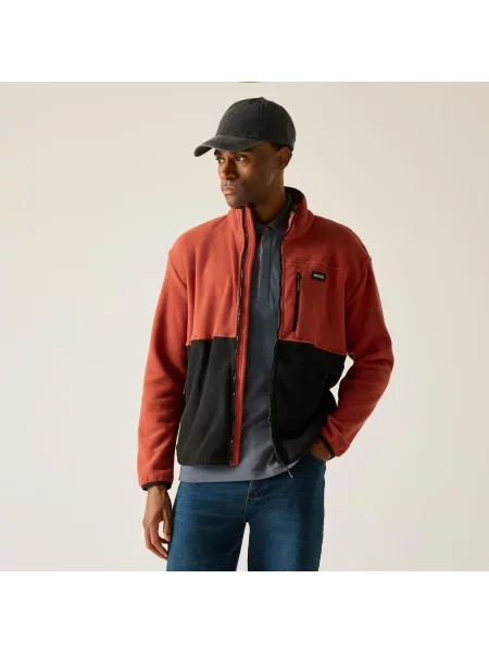 Bluza polarowa Frankie Color Block z zamkiem błyskawicznym czarna