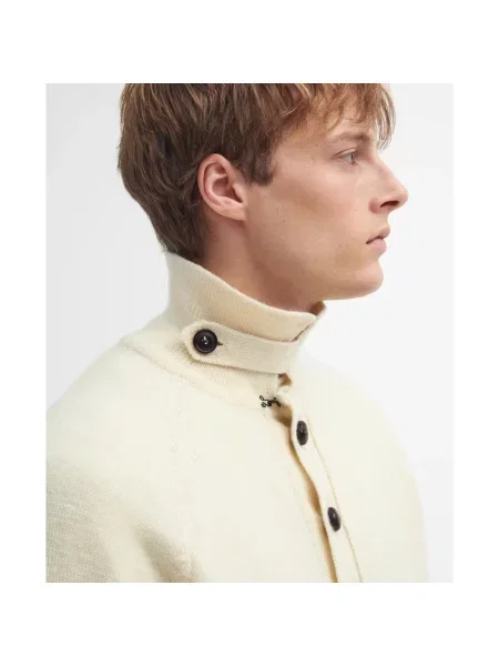 Sweter Barbour z kołnierzem beżowy