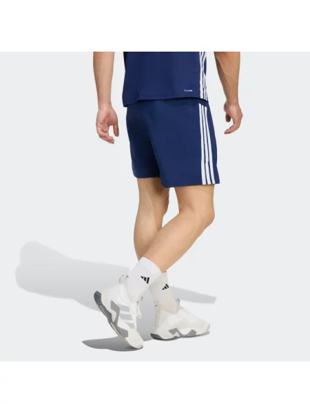 ŠORTKY WORKOUT ESSENTIALS BASE 3 STRIPES WOVEN bílé