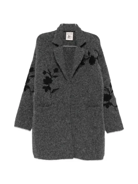 Palton Semicouture cu model floral gri