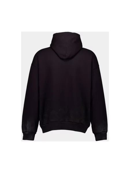 Lniana bluza Balenciaga z nadrukiem czarna