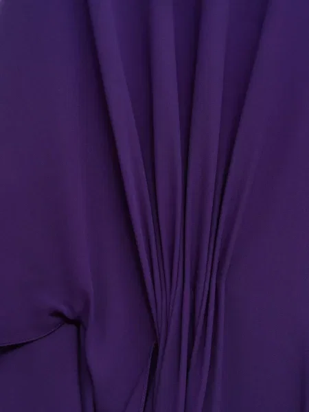 Scurt rochie Balenciaga cu mâneci scurte drapată violet