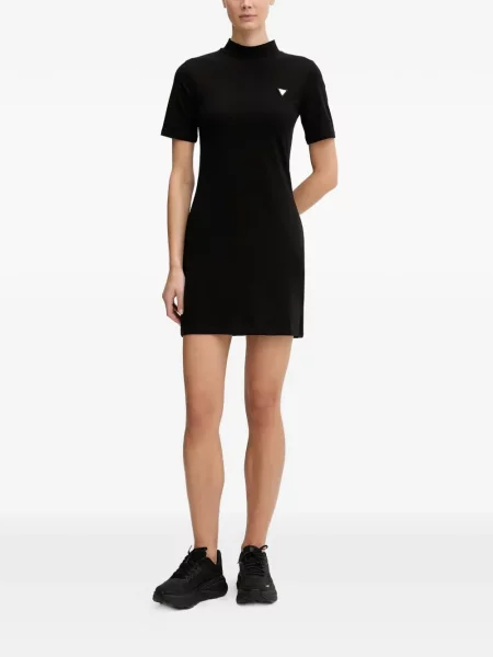 Rochie mini Guess cu autograf negru