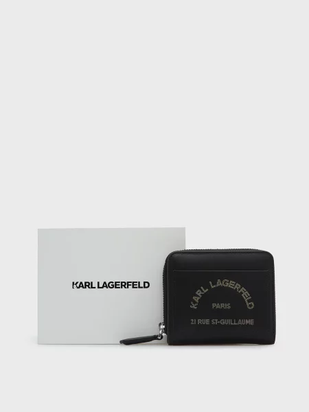 Кожаный кошелек Karl Lagerfeld черный