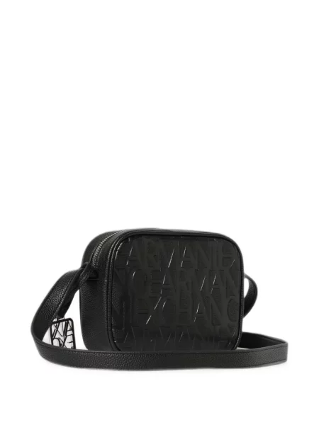 Geantă Armani Exchange cu autograf negru