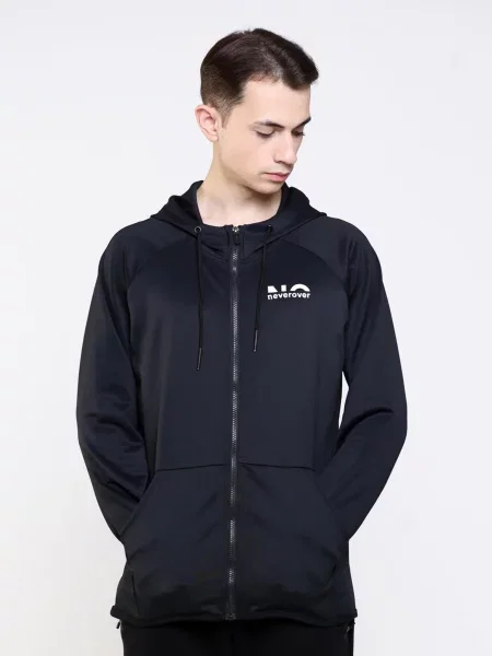 Neverover Geacă sport Core Zipup Hoodie' negru