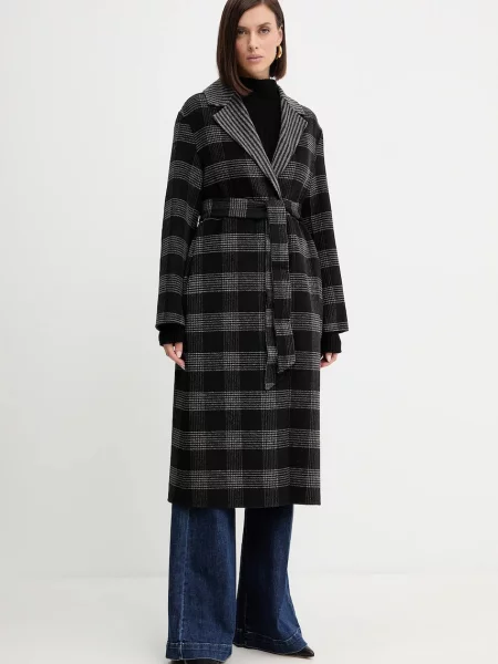 Вовняний светр Simona Corsellini легкий гольф чорний