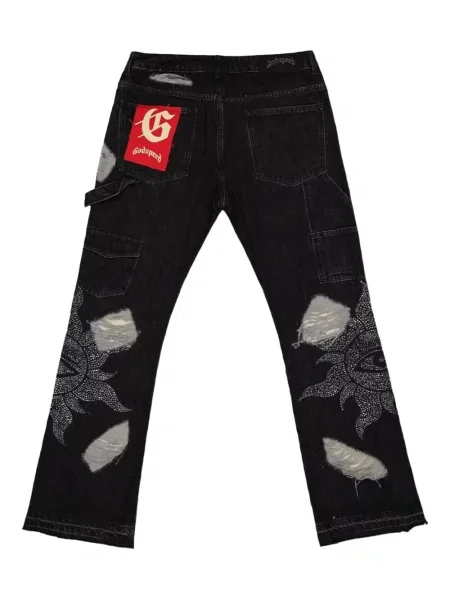 Blugi Godspeed zdrențuiți negru