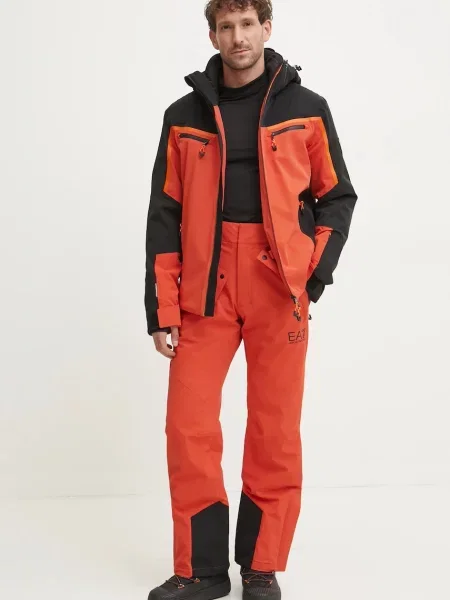 Горнолыжная куртка Ea7 Emporio Armani оранжевая