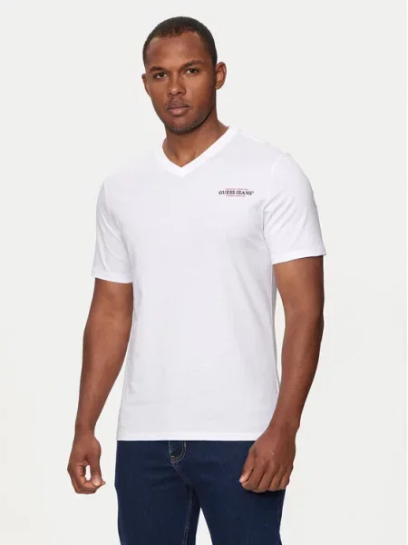 Guess Jeans Majica Regular Fit bela