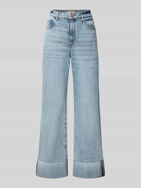 Jeansy o kroju wide fit z czystej bawełny model Rey' Guess
