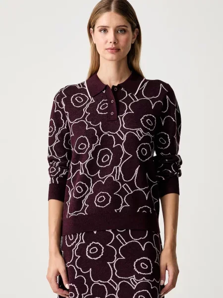 Marimekko pulover pentru femei cu lână violet