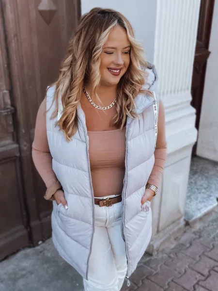 Kamizelka pikowana plus size MIRELLI Dstreet fioletowa