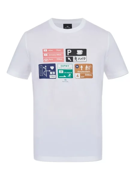 Tricou Ps Paul Smith cu imagine alb