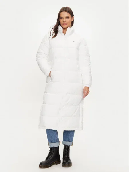 Tommy Jeans Geacă de iarnă alb