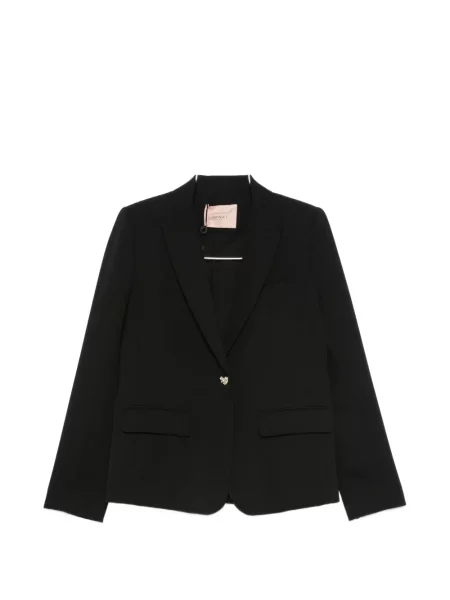 Sacou Twinset cu motiv cu inimi negru