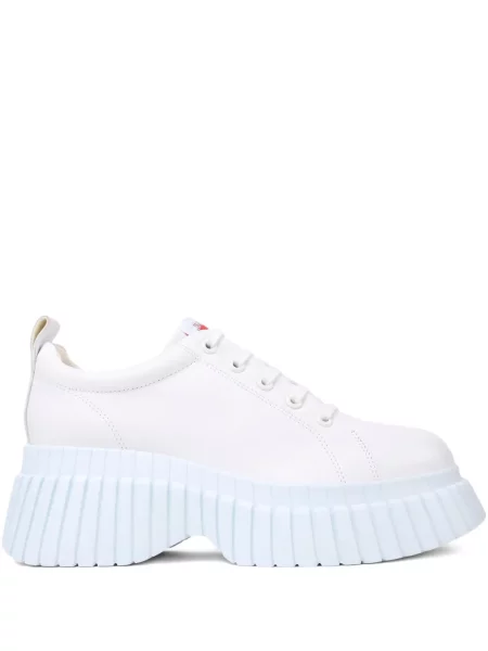 Sneakerși Camper cu șireturi din dantelă alb