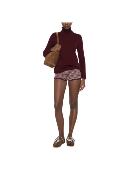 Sweter z golfem Be You czerwony