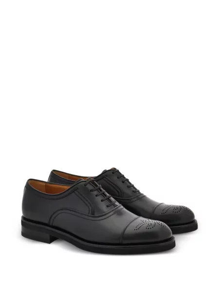 Oxford Ferragamo din țesătură twill negru