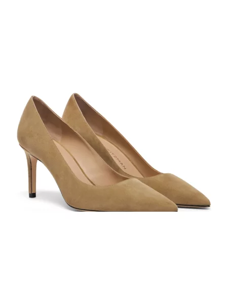 Czółenka Stuart Weitzman skórzana zielona