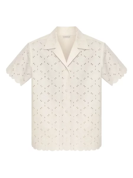 Cămașă Moncler cu broderie alb