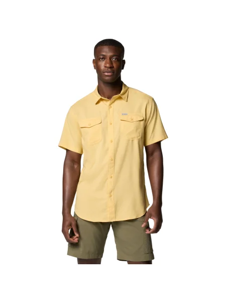 Cămașă Columbia cu mâneci scurte scurtă galben