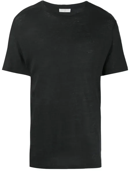 Tricou Sandro cu decolteu rotund negru
