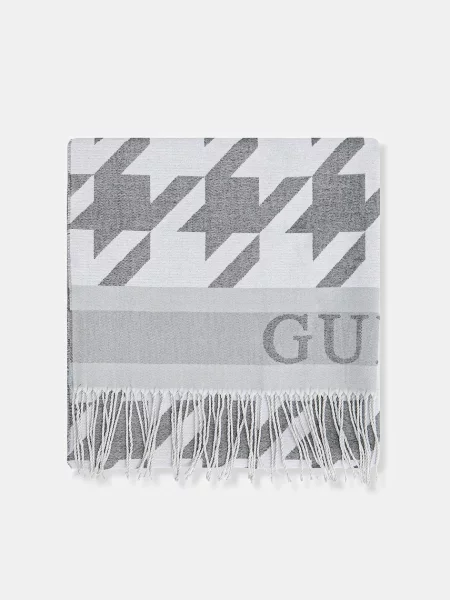 Шарф Guess с принтом серый
