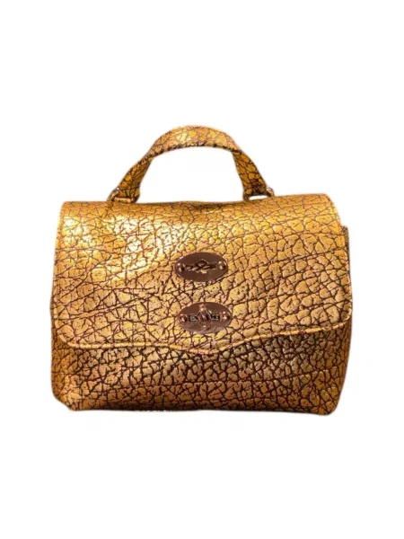 Torebka skórzana Zanellato retro żółta