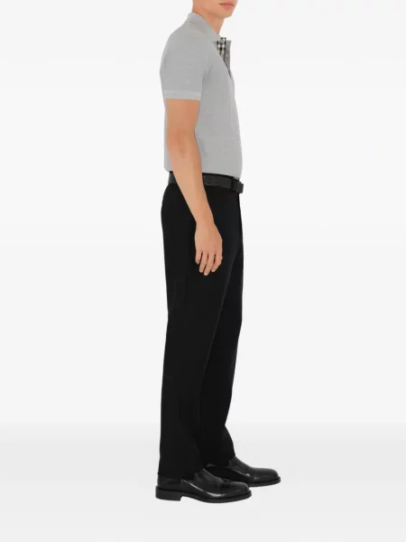 Tricou polo Burberry gri