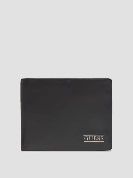 Кожаный кошелек Guess черный