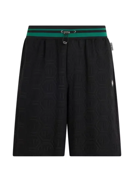 Pantaloni scurți Philipp Plein din jacard negru