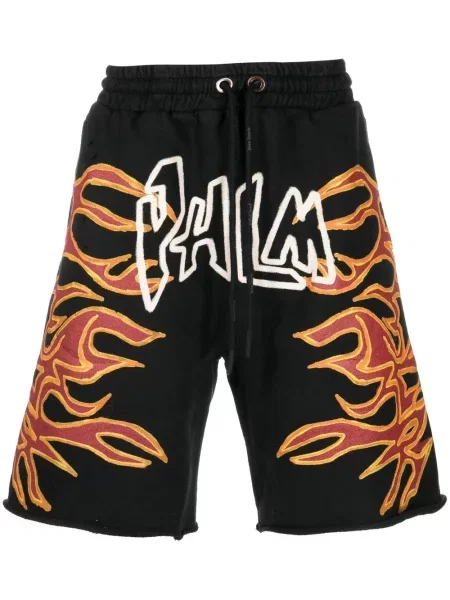 Pantaloni scurți Palm Angels cu imagine negru
