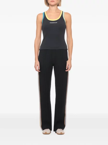Top Casablanca cu broderie tricotate albastru